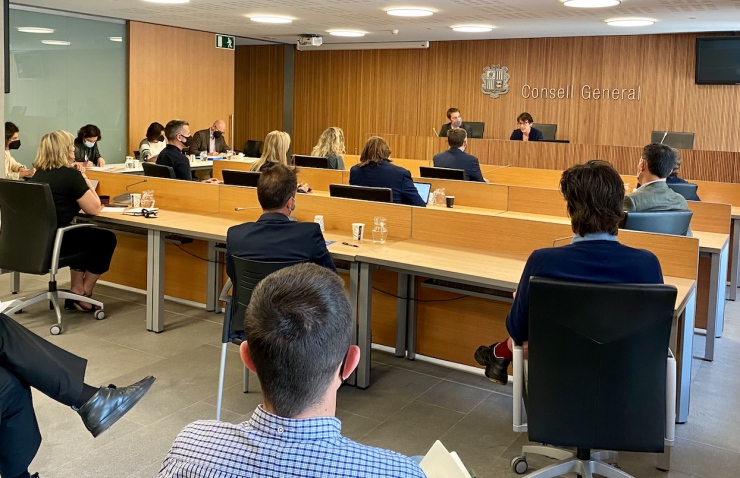 Un moment de la celebració de la comissió d'estudi per a la sostenibilitat de les pensions de jubilació.